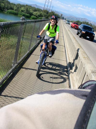 Going over a bridge in Ventura