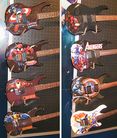 Peavey superhero-themed guitars
